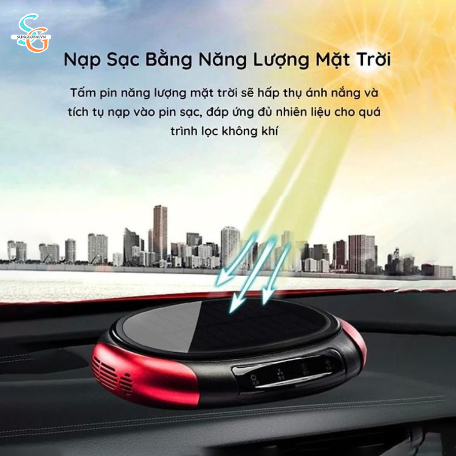 Máy lọc không khí ô tô năng lượng mặt trời KJ01