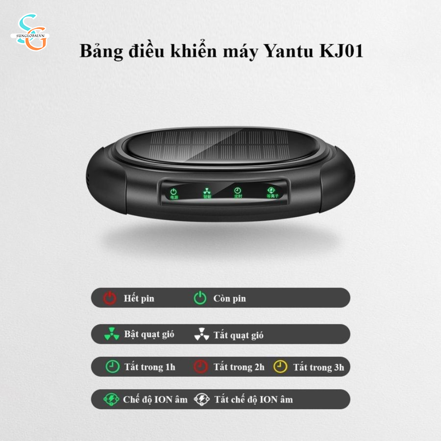 Máy lọc không khí ô tô năng lượng mặt trời KJ01