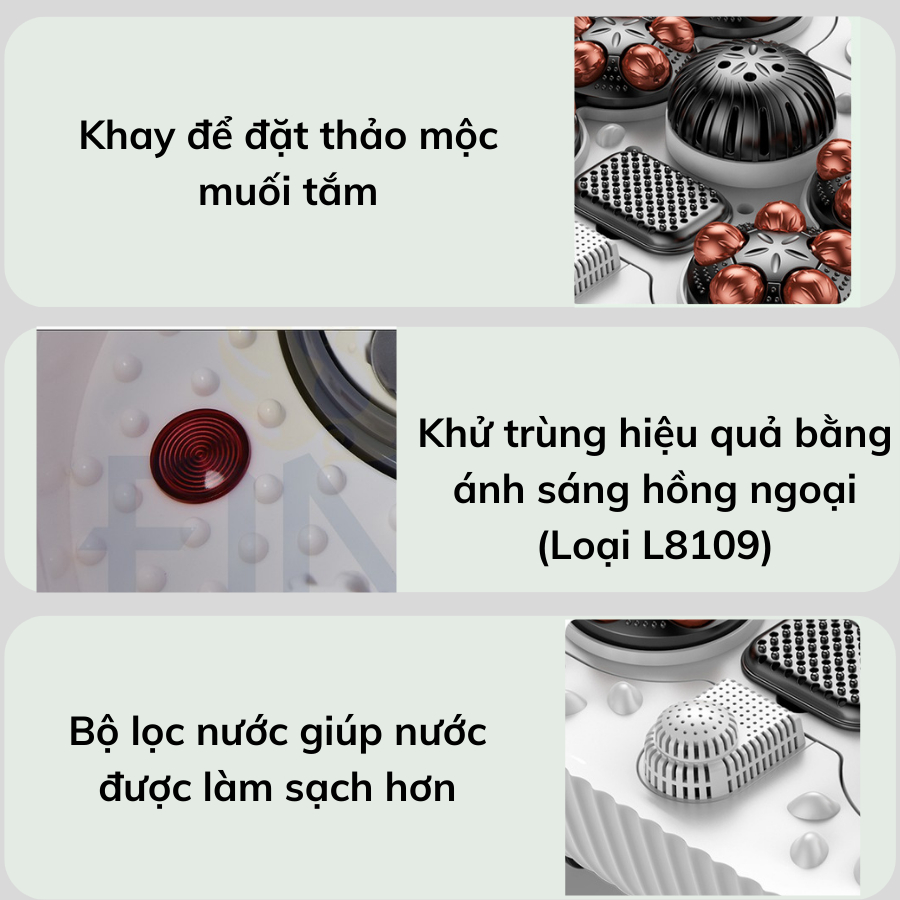 Bồn Ngâm Chân Nước Nóng Massage Tự Động Sục Khí Diệt Khuẩn Giảm Hôi Chân Có Điều Khiển Từ Xa