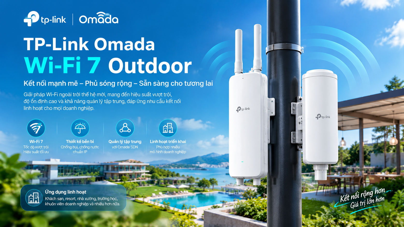 TP-Link Omada Wi-Fi 7 Outdoor – Nâng Tầm Kết Nối Wi-Fi Ngoài Trời Với Công Nghệ Không Dây Thế Hệ Mới