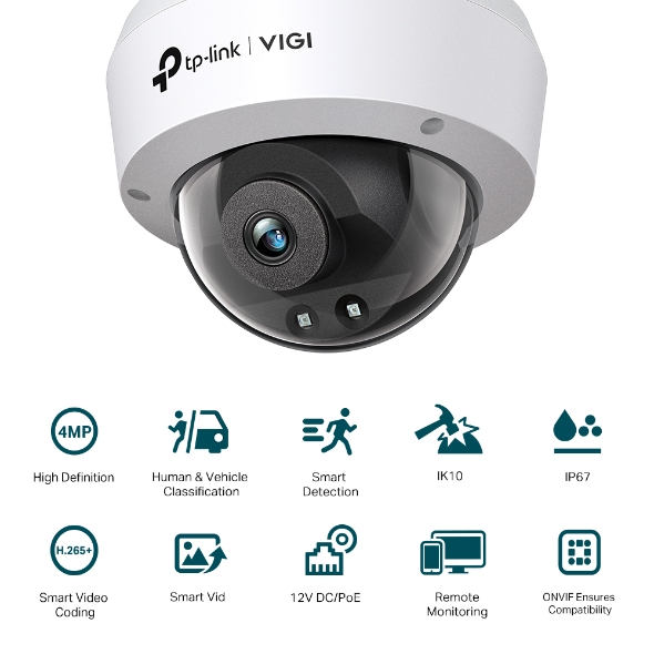 Camera IP TP-Link Dome Hồng Ngoại 4MP VIGI C240I