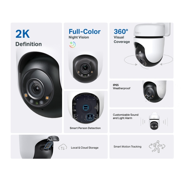 Camera Wi-Fi Quay/Quét Ngoài Trời Tapo C510W: Giám Sát Toàn Diện, An Toàn 24/7