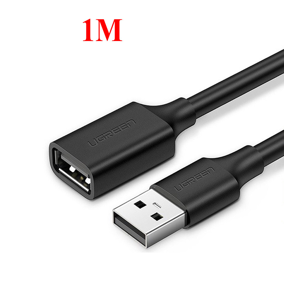USB 2.0 A Male to A Female Cable (Black) UGREEN