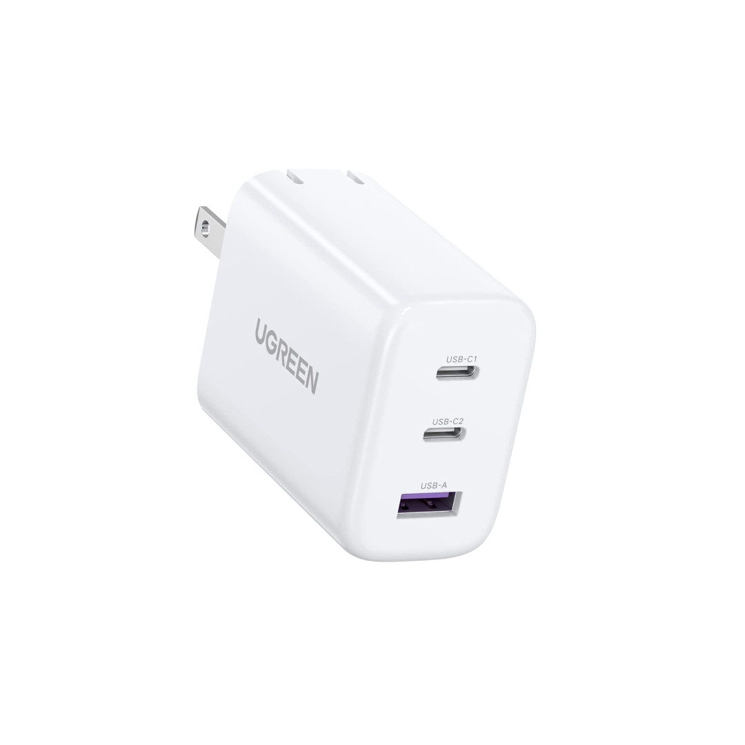 Củ sạc nhanh 65W GaN 2 Type-C+1 Type-A UGREEN 15333 màu trắng