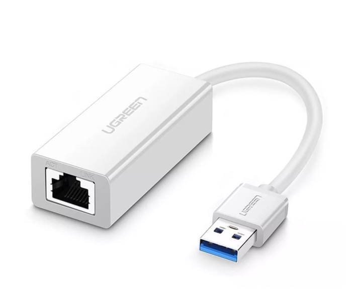 Bộ chuyển đổi USB 3.0 Giga Lan Card, vỏ ABS Ugreen  trắng/đen
