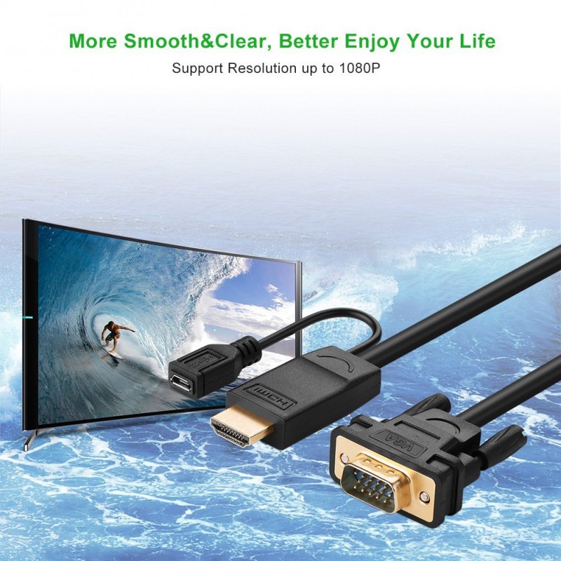Bộ chuyển đổi HDMI sang VGA có chipset Ugreen (30449)