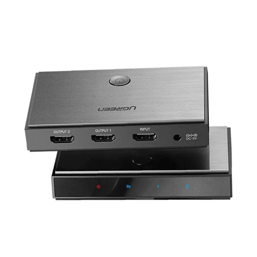 Ugreen 50707 Bộ chia HDMI 1 ra 2 chuẩn HDMI 2.0 CM186