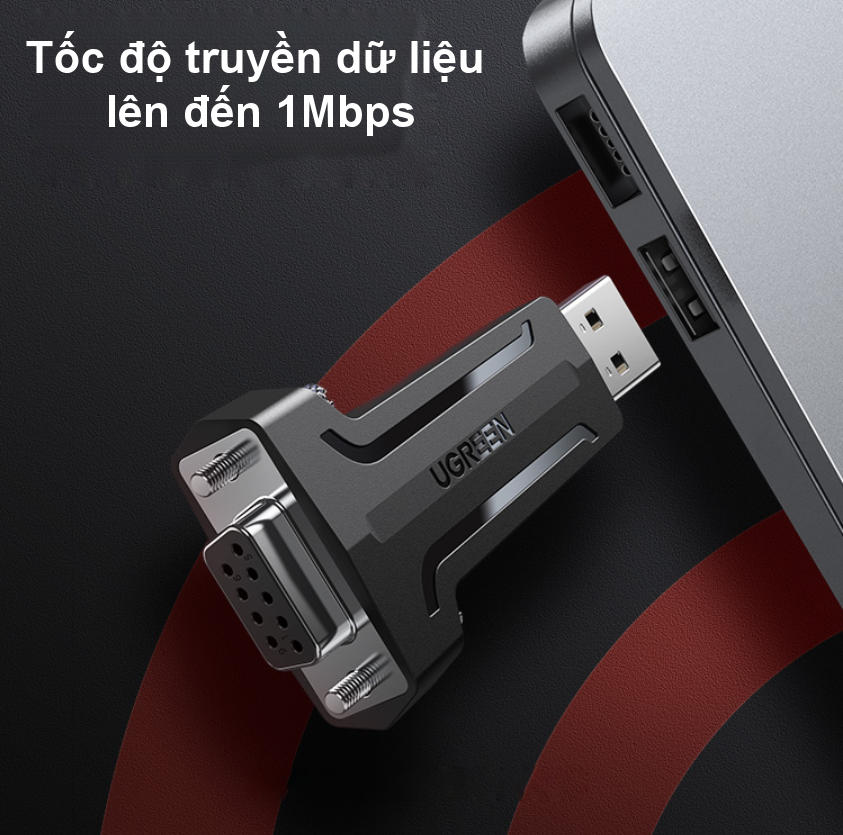 Bộ chuyển đổi có chipset USB sang COM RS232 Ugreen (80111)