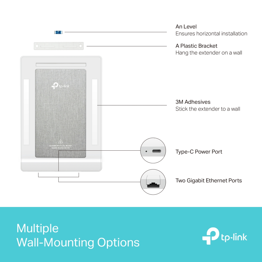 Bộ mở rộng sóng Wi-Fi 6 TP-Link Archer Air R5 AX3000 Air Mesh Băng Tần Kép (1-pack)