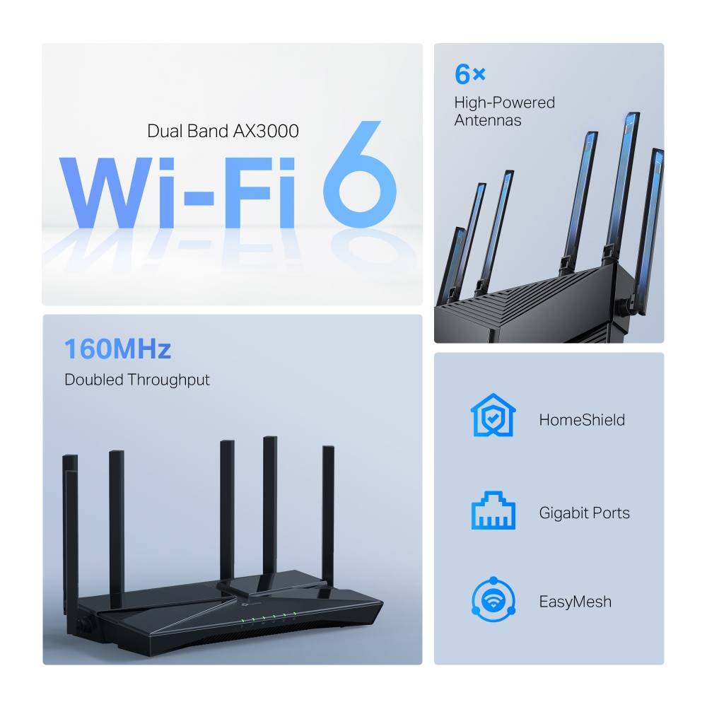 Bộ phát Router WiFi 6 TP-Link Archer AX56 Gigabit AX3000