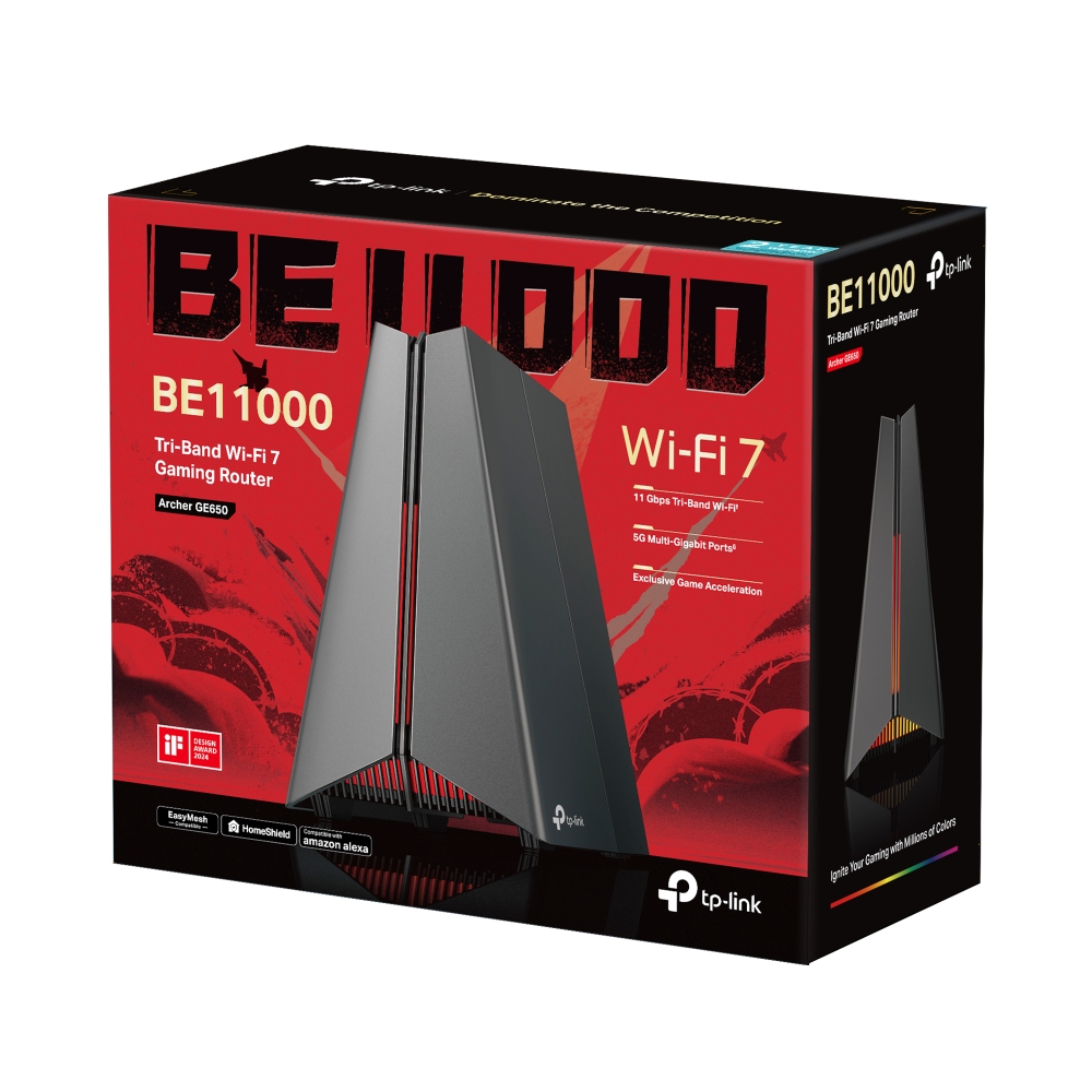 Gaming Router Wi-Fi 7 BE11000 Ba Băng Tần TP-Link Archer GE650