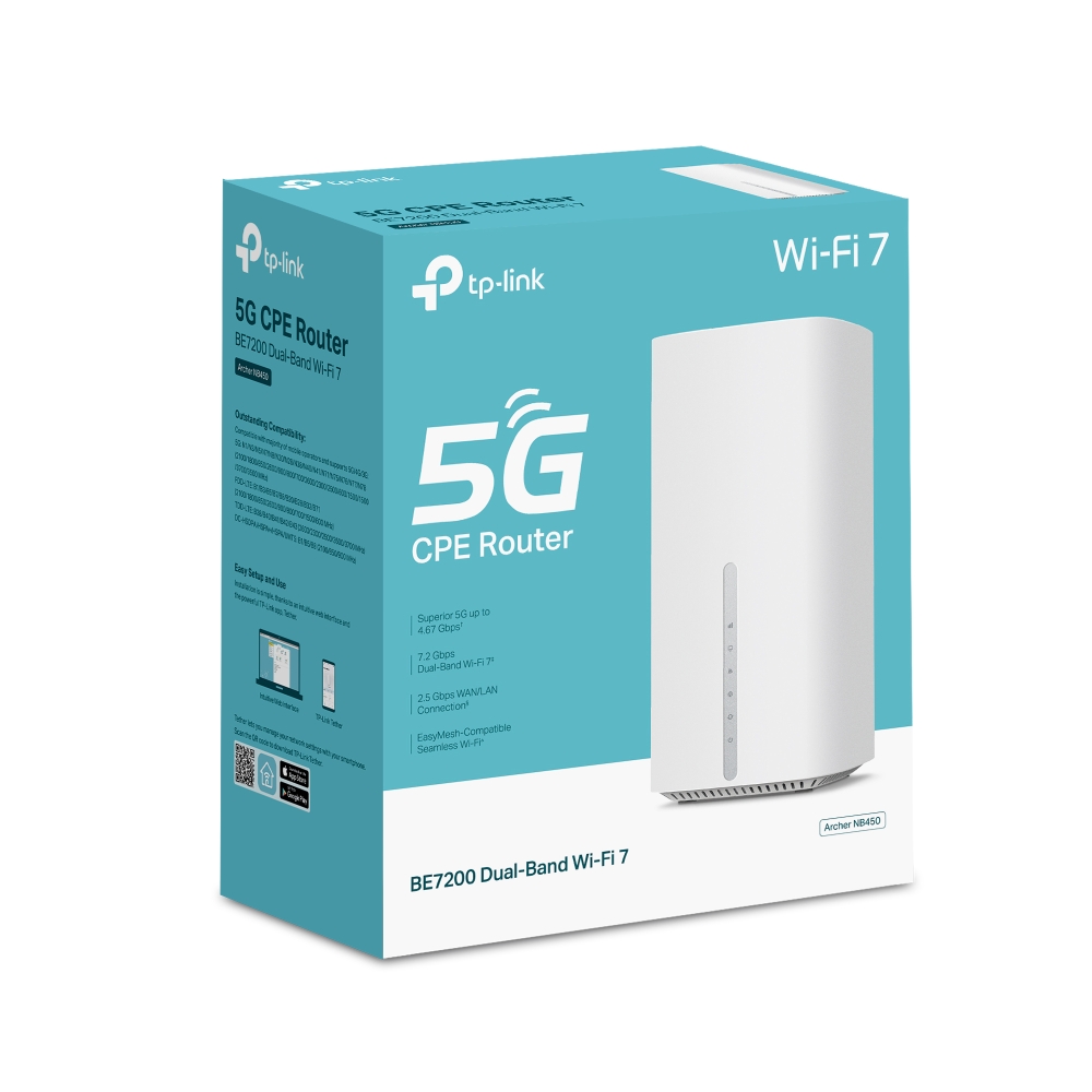 Bộ phát Router 5G Wi-Fi 7 Cao Cấp TP-Link Archer NB450