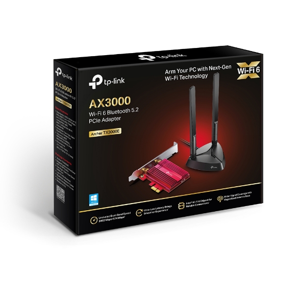 Bộ Chuyển Đổi Wi-Fi TP-Link Archer TX3000E Wi-Fi 6 Bluetooth 5.2 AX3000