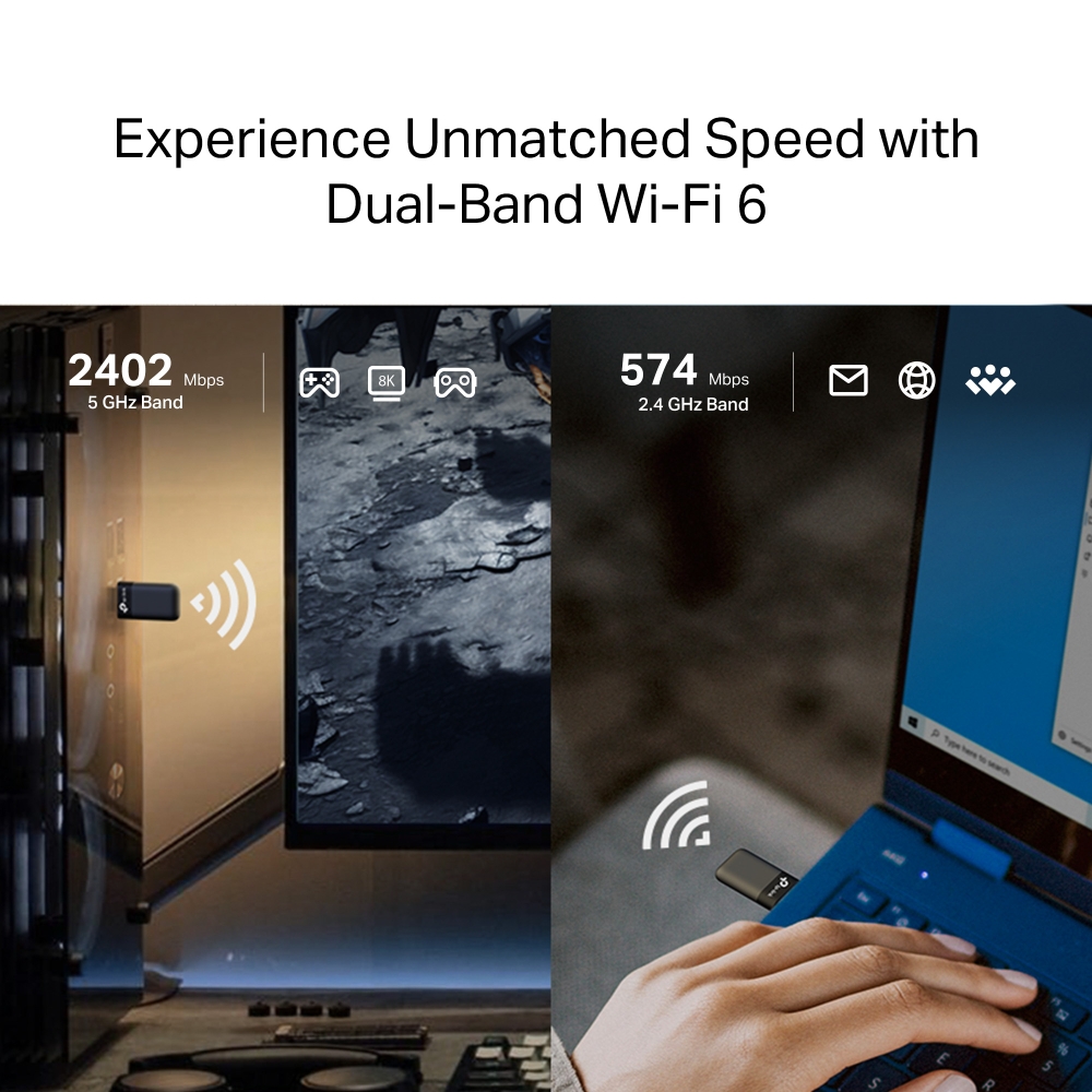 Bộ chuyển đổi USB TP-Link Archer TX50U Wi-Fi 6 Băng tần kép AX3000