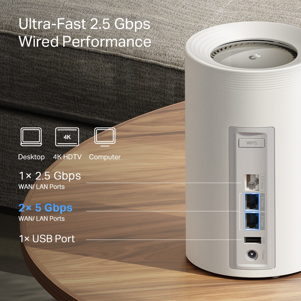 Bộ phát Wifi Mesh Tp-Link Deco BE65 Pro – WiFi 7 BE11000 cho gia đình