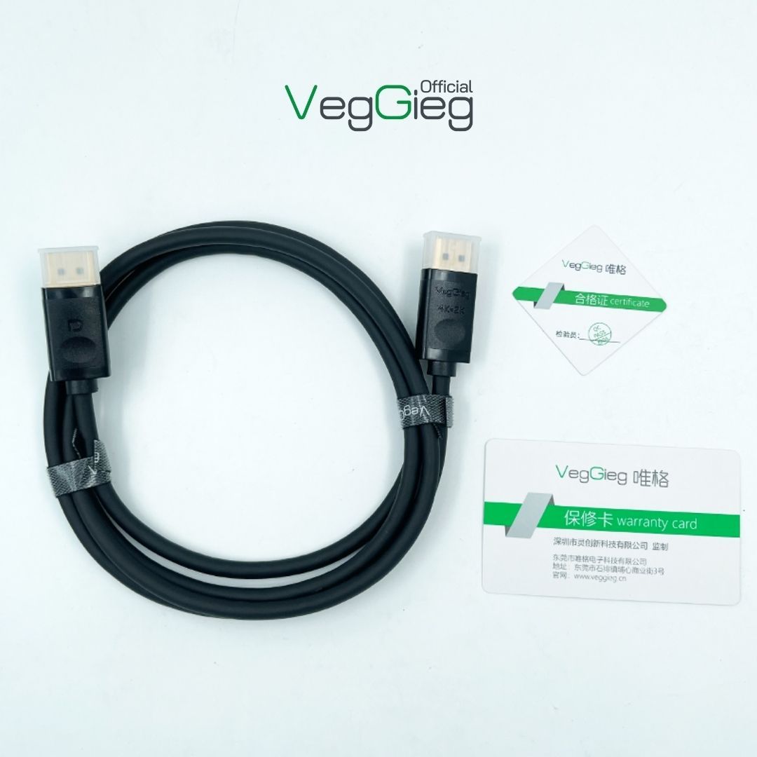 Cáp DisplayPort 1.2 VegGieg 2k*4k*60HZ V-Z602