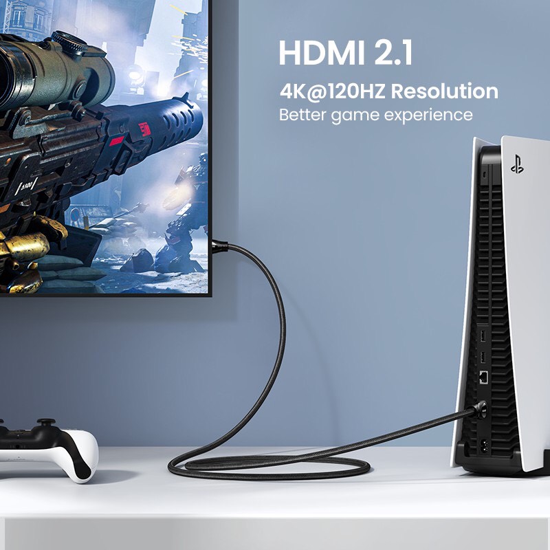 Cáp HDMI 2.1 Ultra HD Bọc Vải Cotton Hỗ Trợ 8K@60Hz Ugreen