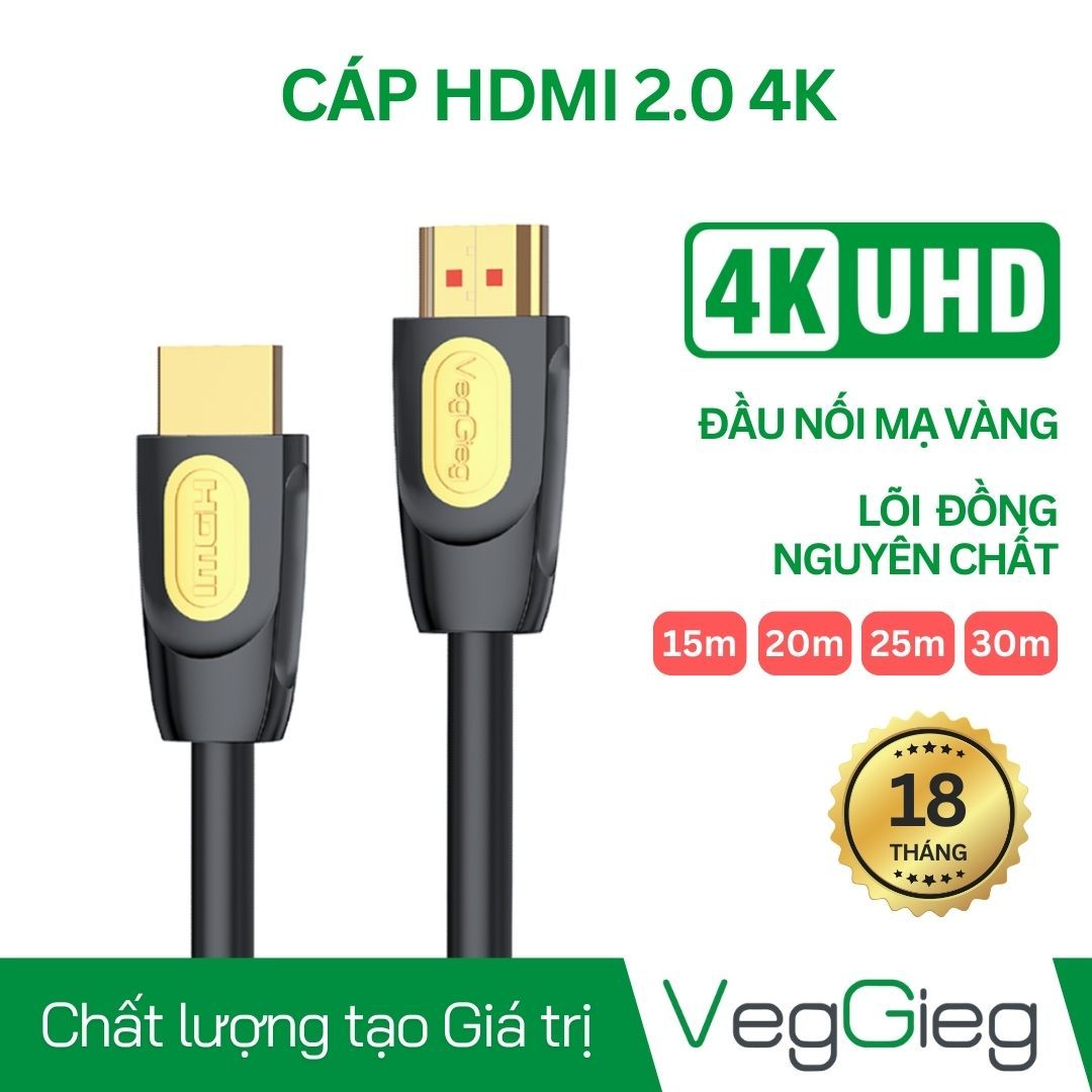 Cáp HDMI 2.0 Cable 2K*4K 60HZ - V-H203  (dài 1,5m - 30m)