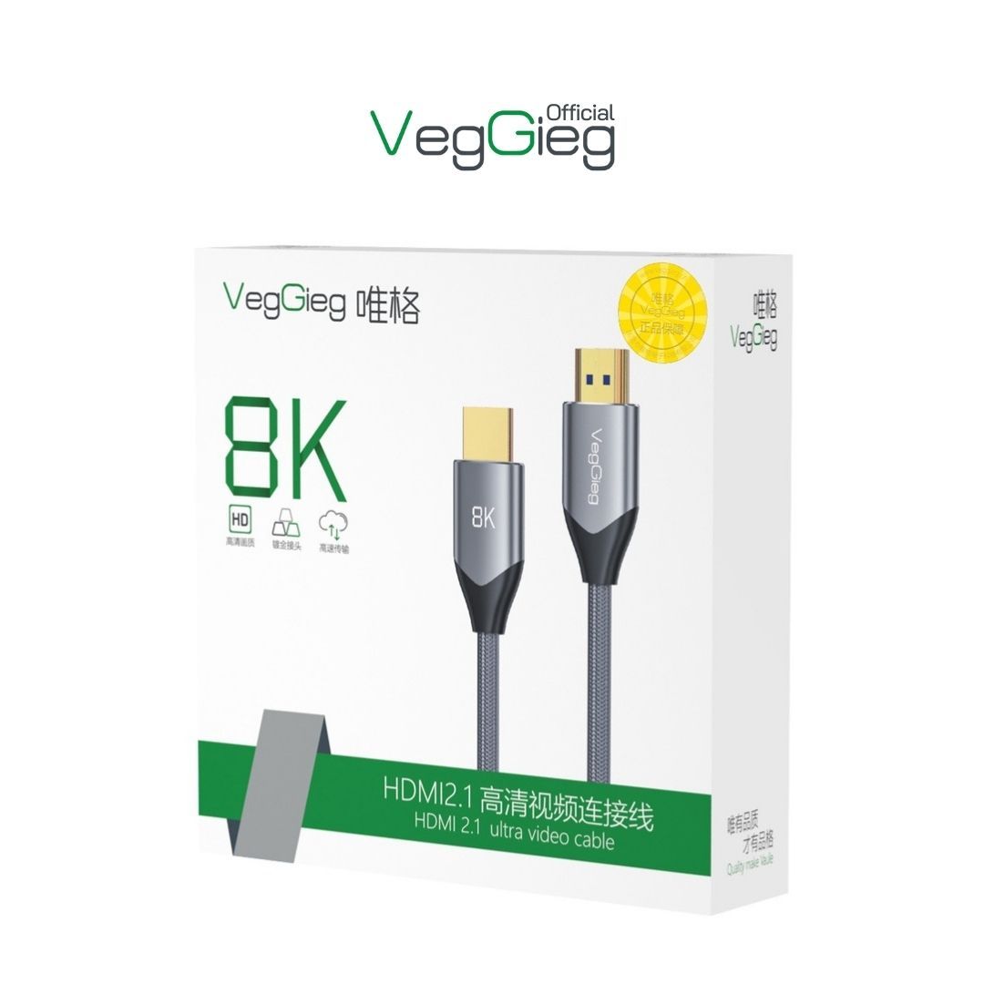 Cáp HDMI 2.1 siêu nét 4K144Hz/8K60Hz - V-H402 (dài 1,5m - 5m)