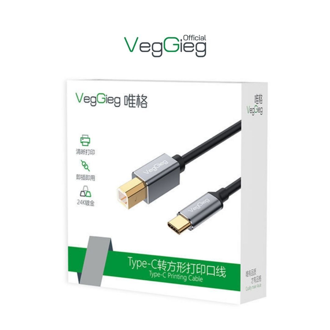 Cáp máy in Type-C VegGieg V-U404 dài 1,5m