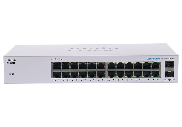 Cisco CBS110 Unmanaged 24-port GE, 2x1G SFP Shared - CBS110-24T-EU