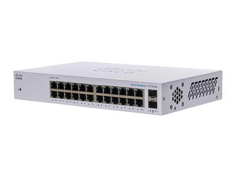 Cisco CBS110 Unmanaged 24-port GE, 2x1G SFP Shared - CBS110-24T-EU