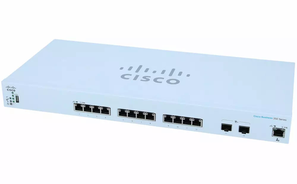 CBS350 Managed 12-port 10GE, 2x10G SFP+ (combo with 2 x 10G copper ports) - CBS350-12XT