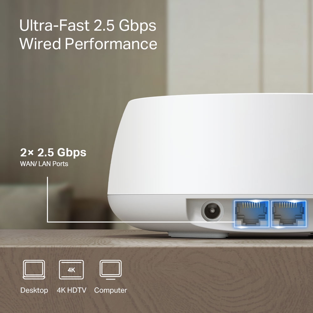 Bộ phát Wifi Mesh Tp-Link Deco BE25 – Wi-Fi 7 BE5000 Cho Gia Đình