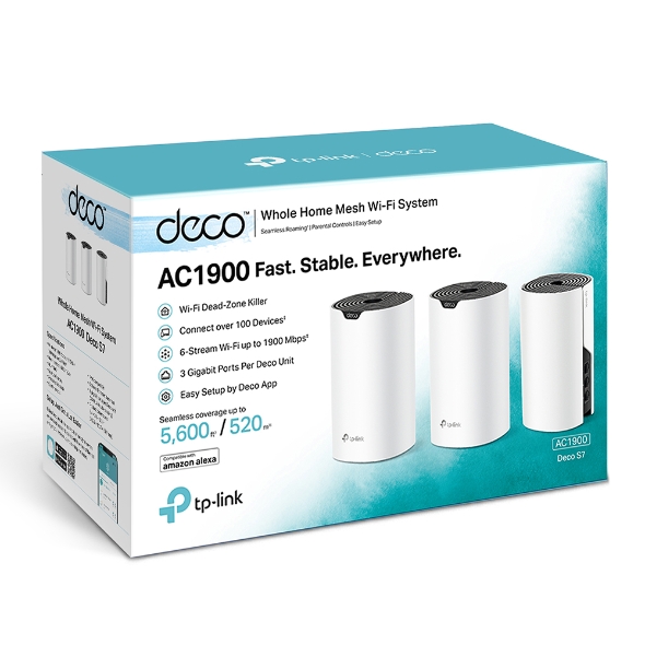Bộ phát Wifi Mesh Tp-Link Deco S7 (3-Pack) Wifi 5 AC1900