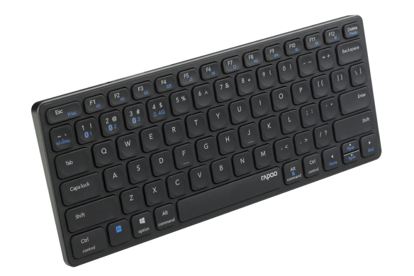 Bàn phím vi tính không dây đa chức năng Rapoo E9050G màu xám đen