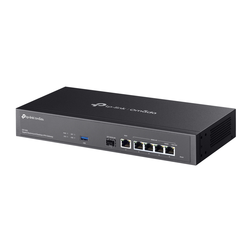 Gateway VPN TP-Link Omada Gigabit ER7406 Để bàn hoặc Gắn tủ Rack