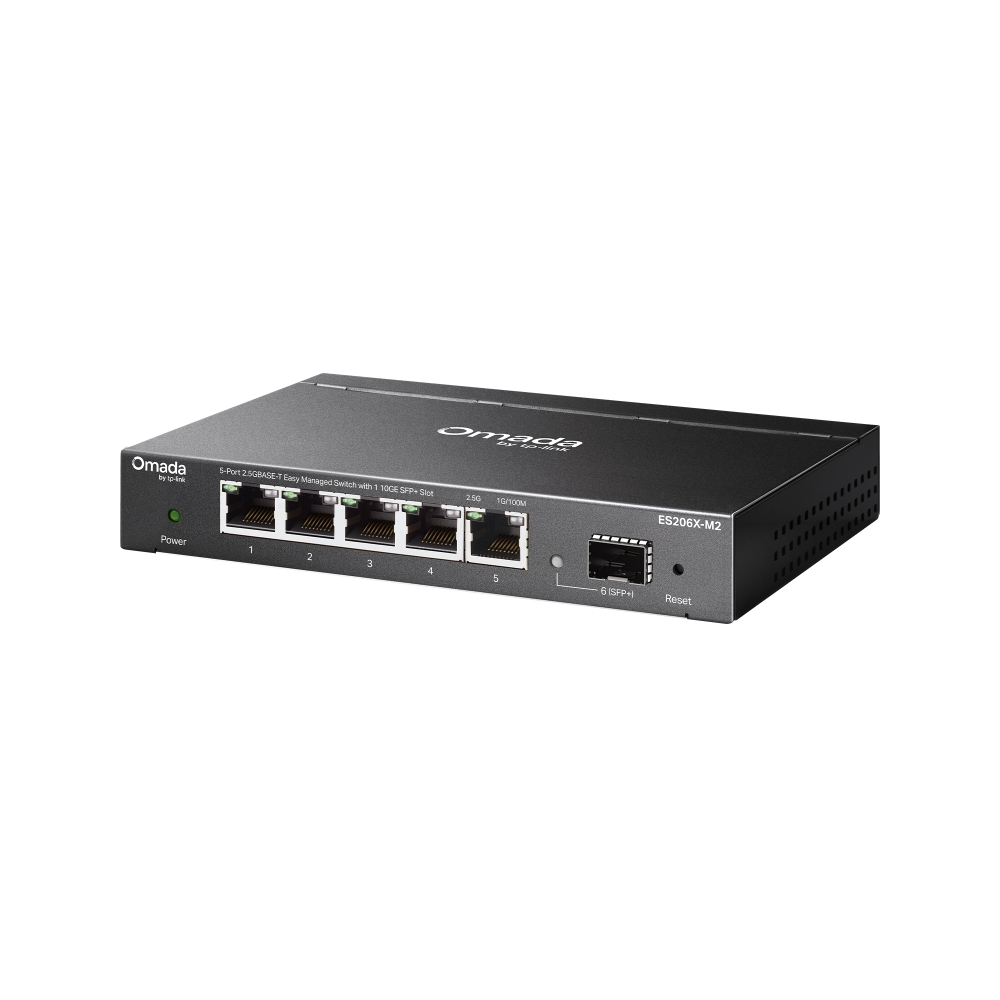 ES206X-M2 Switch Easy Managed Omada 5 Cổng 2.5GBASE-T Với 1 Khe Cắm SFP+ 10GE