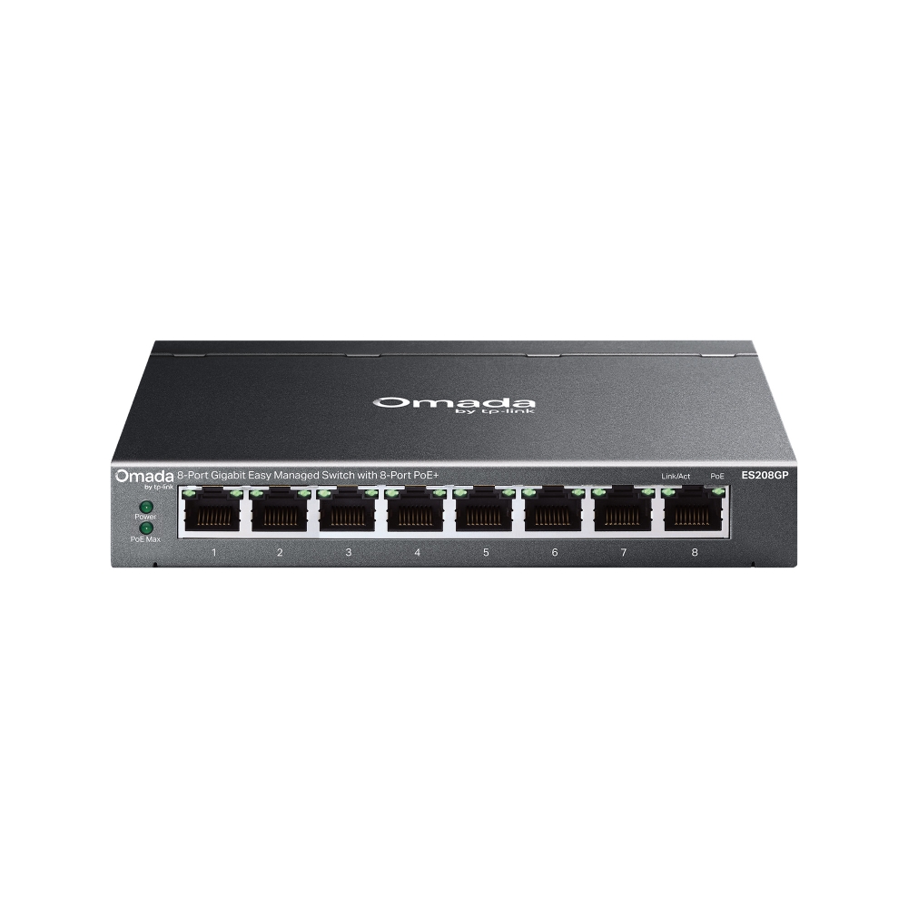 Omada Easy Managed Switch 8 cổng Gigabit (8 cổng PoE+) ES208GP