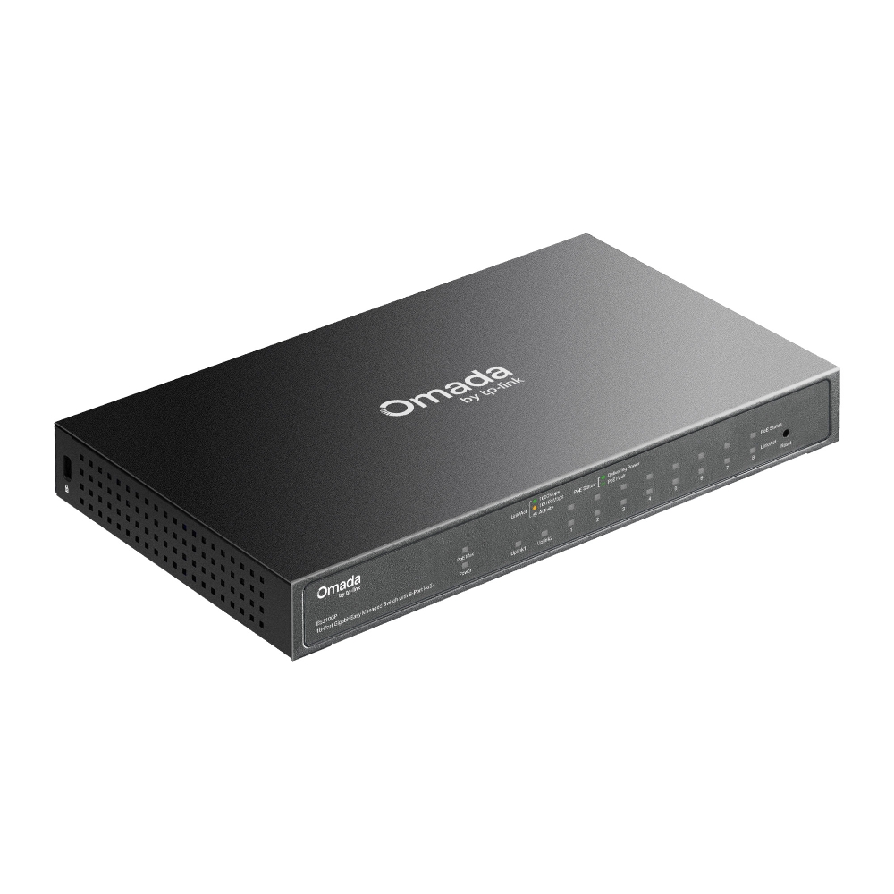 Omada Easy Managed Switch 10 cổng Gigabit (8 cổng PoE+) ES210GP