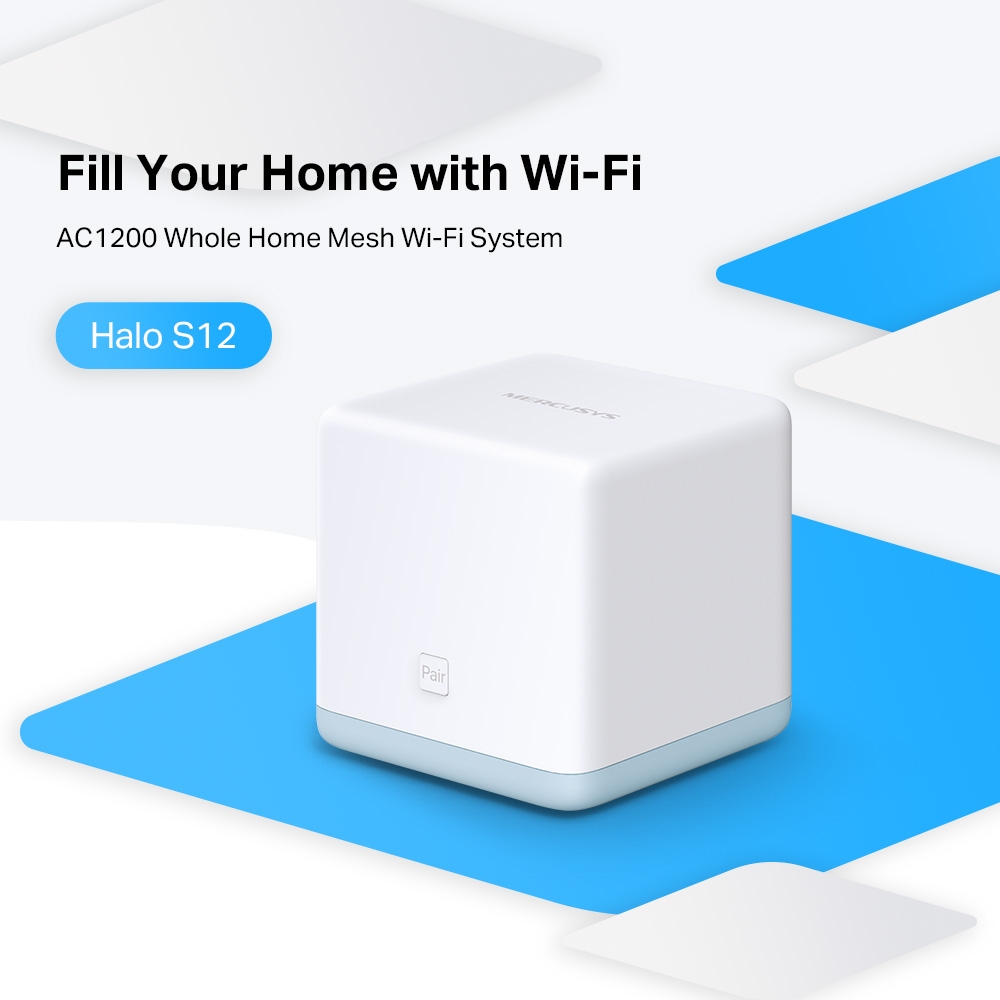 Bộ phát Wi-Fi Mesh Mercusys Halo S12 Cho Gia Đình AC1200