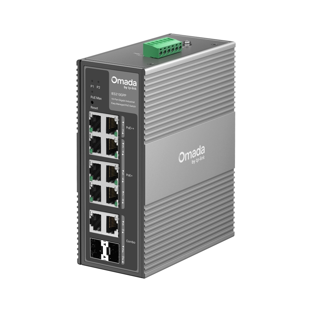 Bộ chuyển mạch công nghiệp Easy Managed Gigabit 10 cổng Omada IES210GPP (có hỗ trợ PoE++ / PoE+)
