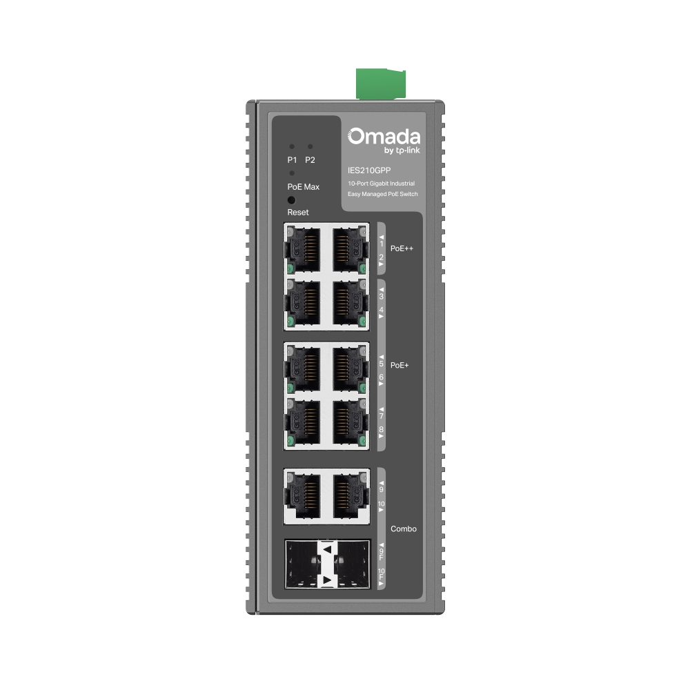 Bộ chuyển mạch công nghiệp Easy Managed Gigabit 10 cổng Omada IES210GPP (có hỗ trợ PoE++ / PoE+)