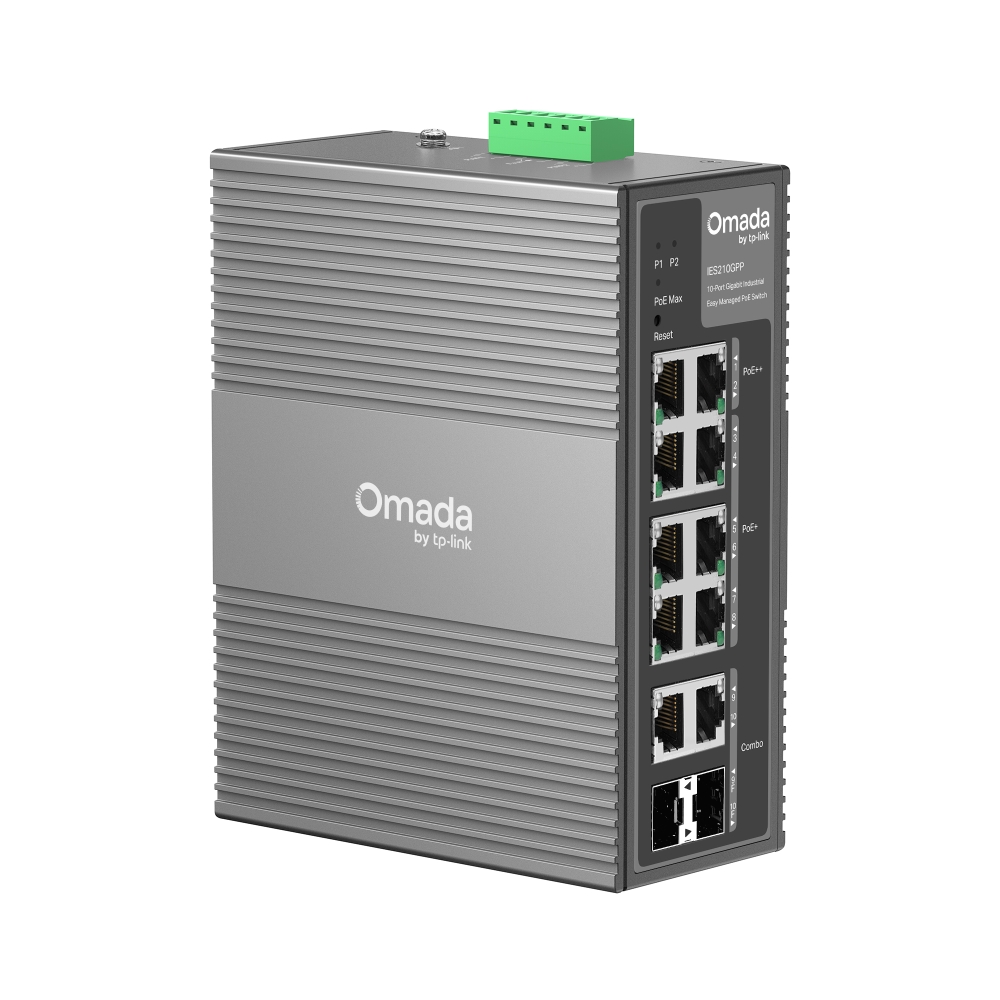 Bộ chuyển mạch công nghiệp Easy Managed Gigabit 10 cổng Omada IES210GPP (có hỗ trợ PoE++ / PoE+)