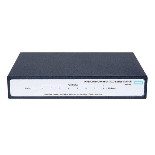 HPE OfficeConnect 1420-8G Switch - JH329A Switch Gigabit Để Bàn 8 Cổng Dành Cho Doanh Nghiệp