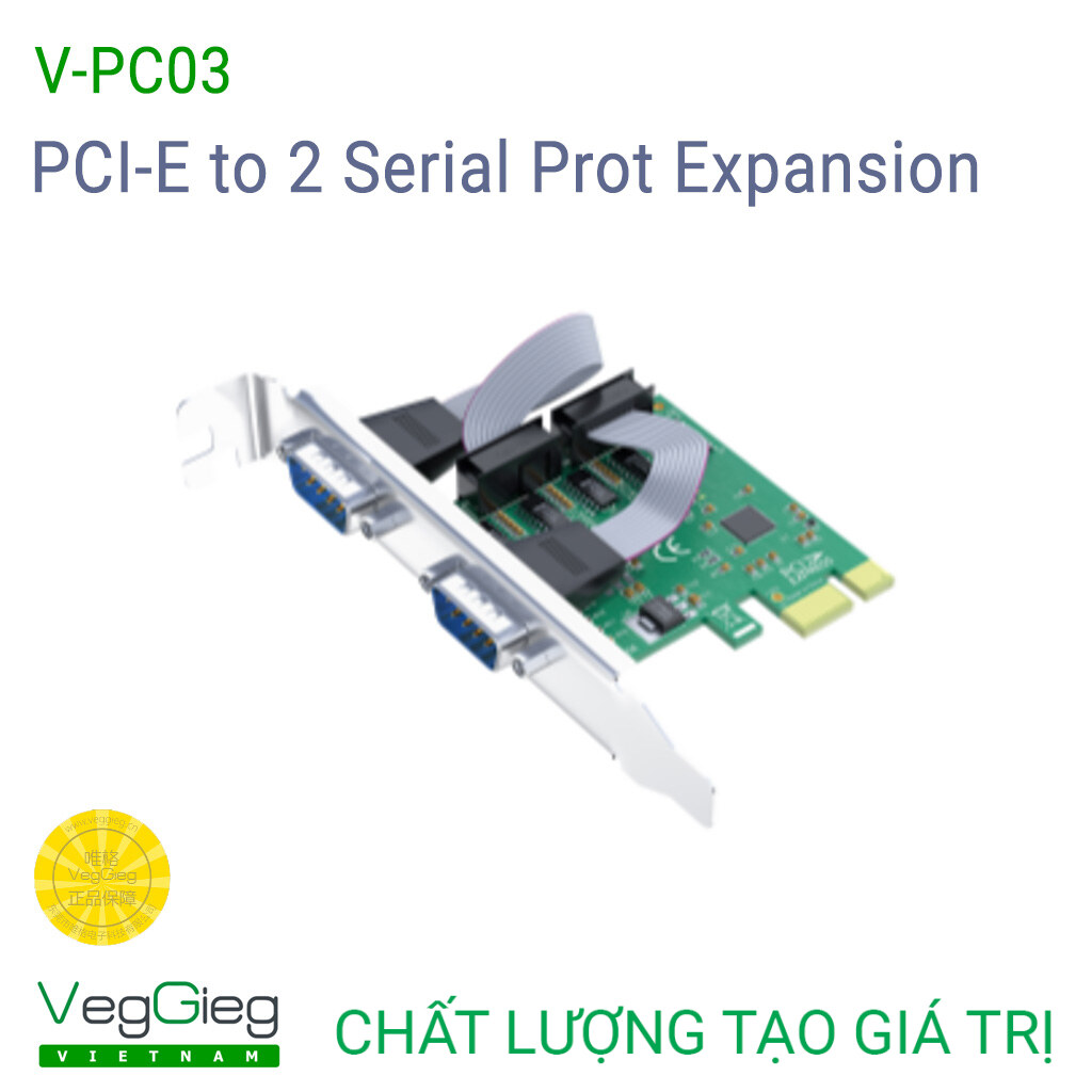Card chuyển đổi PCI-E sang 2 cổng COM Serial Port - V-PC03