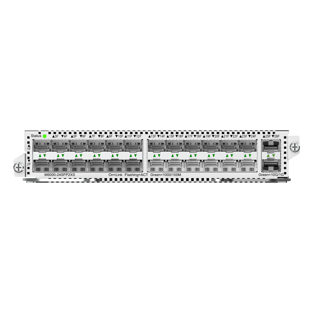 Bộ Module Switch Ruijie M6000-24SFP2XS, 24-Port GE SFP, 2-port 10G SFP+