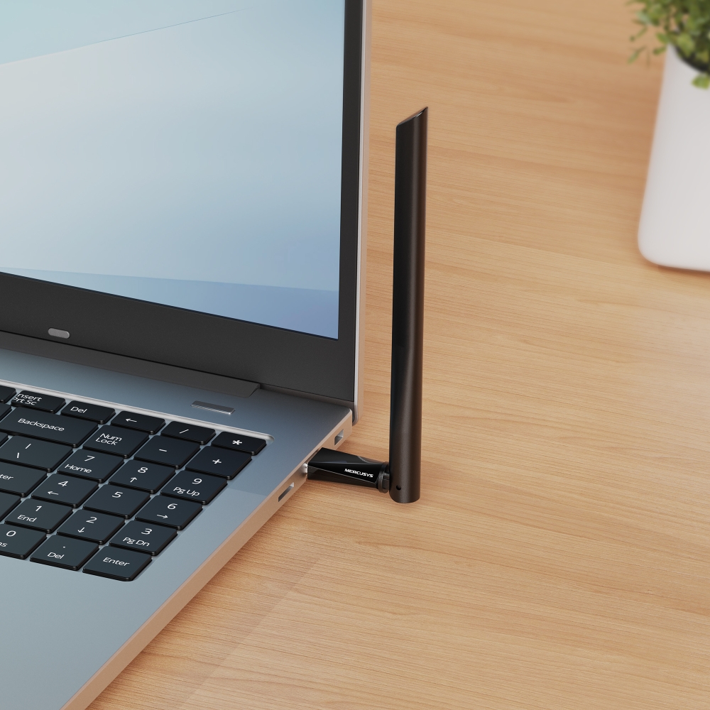 Adapter USB Wi-Fi 6 AX300 Công Suất Cao Mercusys MA14H