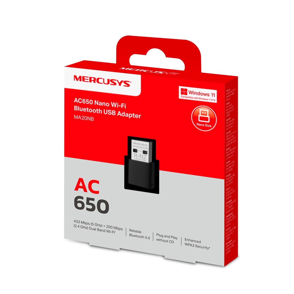 Bộ chuyển đổi USB Wi-Fi Bluetooth Nano AC650 MA20NB
