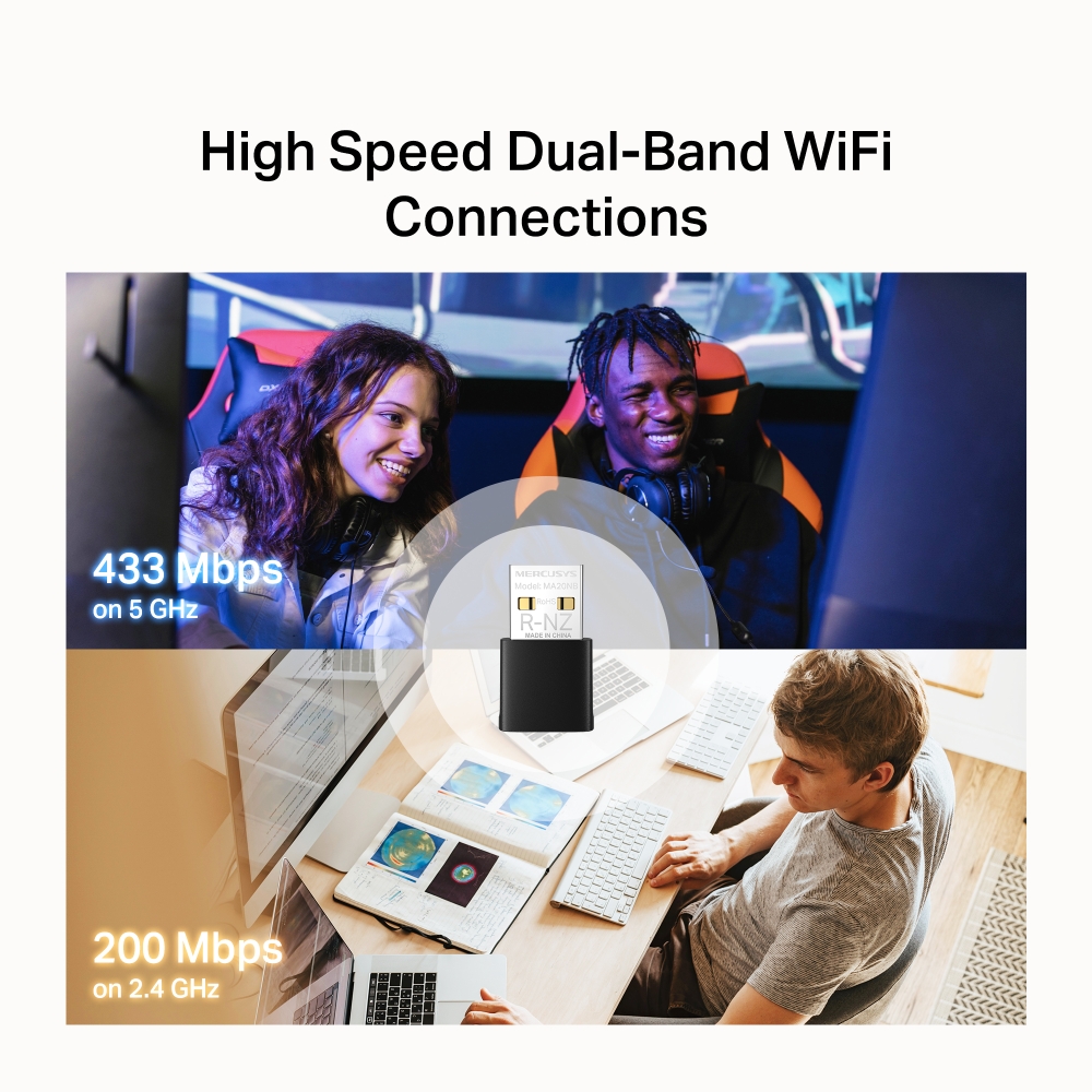 Bộ chuyển đổi USB Wi-Fi Bluetooth Nano AC650 MA20NB