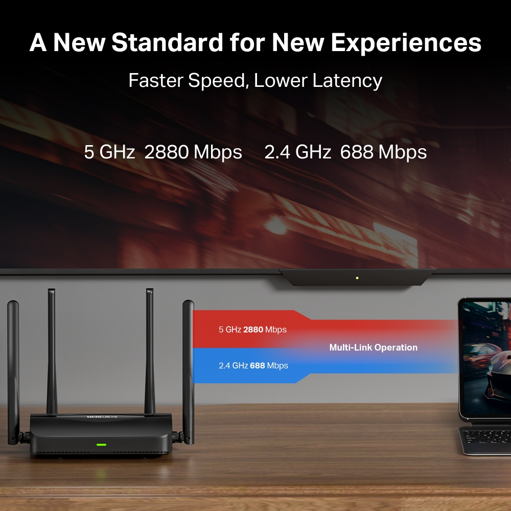 Bộ phát Router Wi-Fi 7 Mercusys MR25BE Băng Tần Kép BE3600