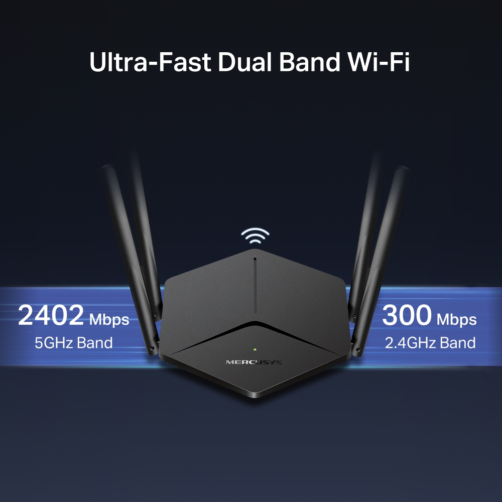 Bộ phát Wi-Fi 6 Mercusys MR78X Băng Tần Kép AX2700