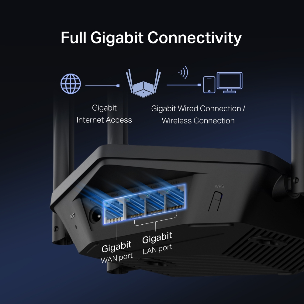 Bộ phát Wi-Fi 6 Mercusys MR78X Băng Tần Kép AX2700