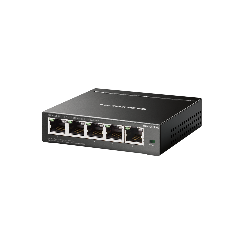 Bộ Chuyển Mạch Switch Mercusys MS105GS-M2 để bàn Gigabit 5 cổng 2.5G Multi-Gigabit