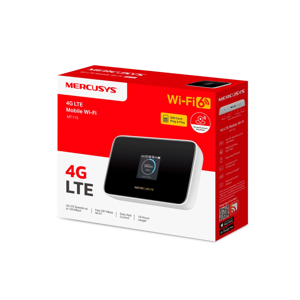 Bộ phát Wi-Fi Di Động 4G LTE Mercusys MT115