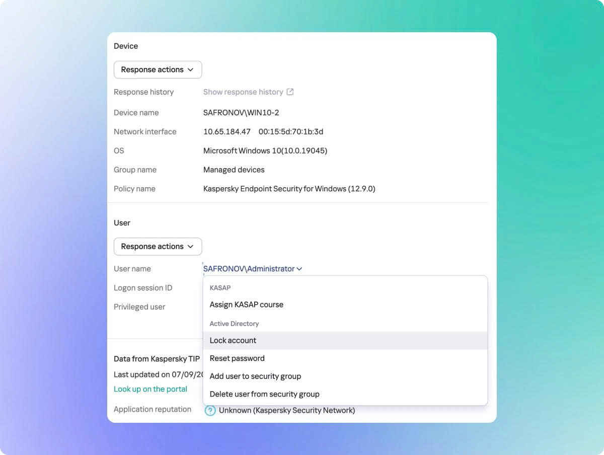 Kaspersky Next MXDR Optimum